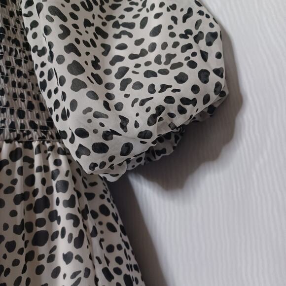 ASOS  Black and White Animal Print Tiered Maxi Dress. Size 2 - Picture 5 of 14